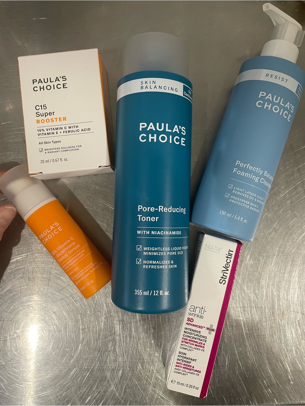 Paula's Choice face care and 1 strivection